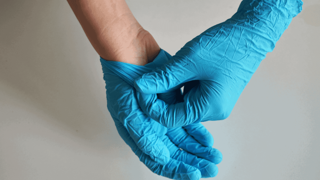 Put on gloves when making blue slime