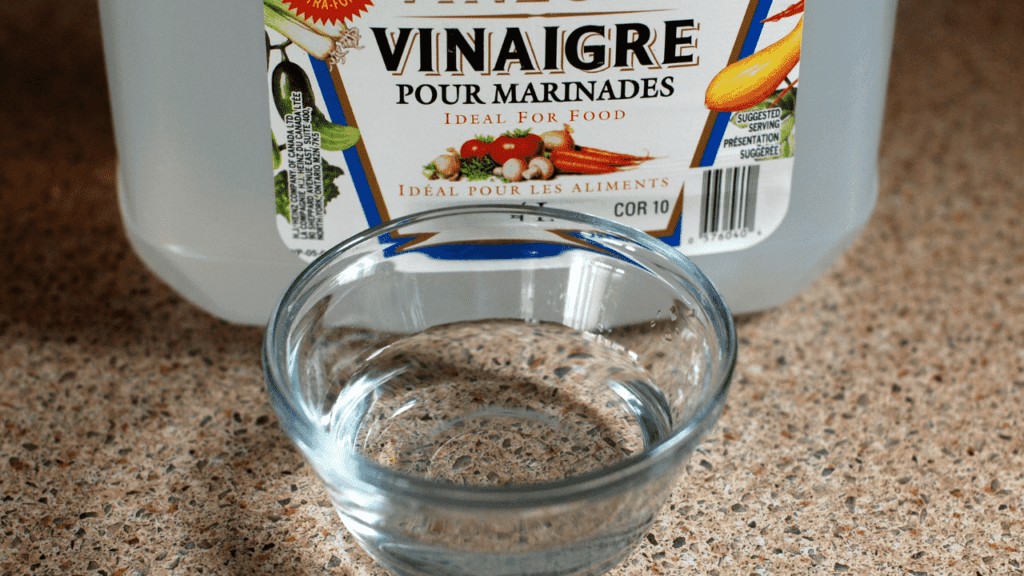 Use vinegar for grease stains such as fingerprints